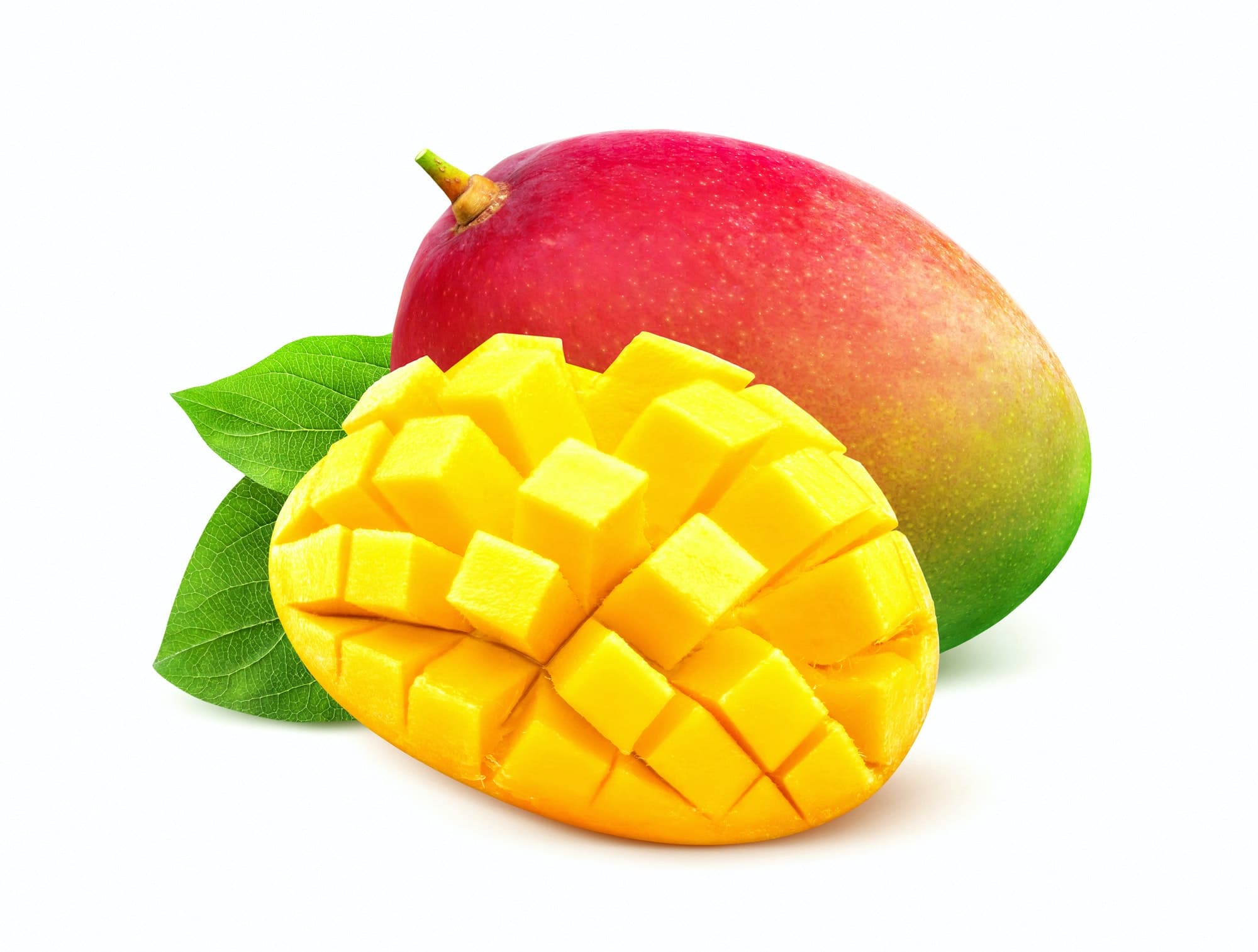 Mango isolated on white background with clipping path